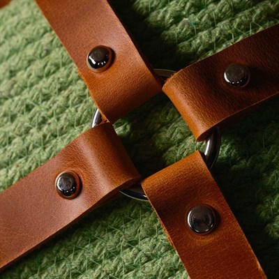 Pie - Deri Detaylı Yeşil Çanta
