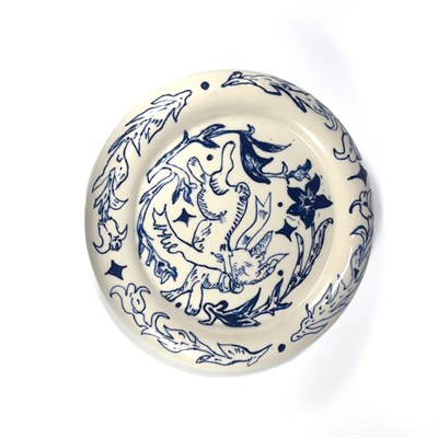 Rabbit Artplate Seramik Tabak