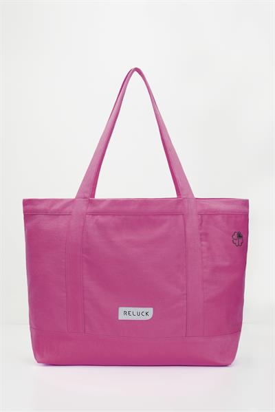 Recycled Big Tote Bag - Pembe
