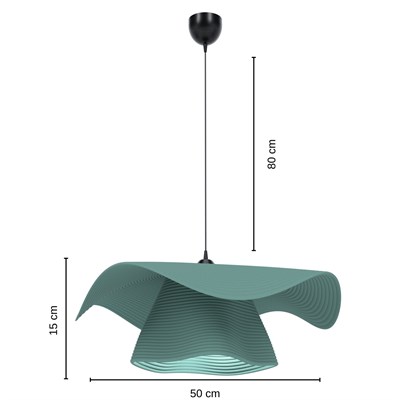 Rhythm El Yapımı Dekoratif Tasarım Jüt Avize L (Mint Yeşili, 1050gr.)
