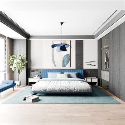 Rhythm El Yapımı Dekoratif Tasarım Jüt Avize M (Mavi, 800gr.)