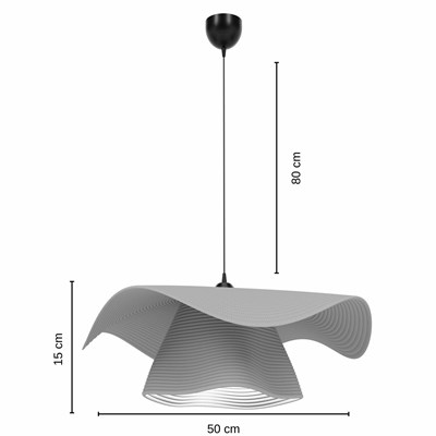Rhythm El Yapımı Dekoratif Tasarım Jüt Avize L (Ekru, 1050gr.)