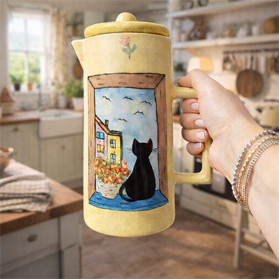 Sarı Kedili Sürahi 