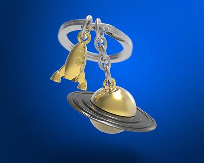 Metalmorphose Satürn Anahtarlık