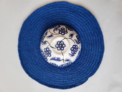 Seramik Duvar Şapkası Mavi