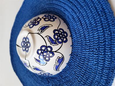 Seramik Duvar Şapkası Mavi