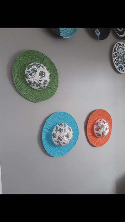 Seramik Duvar Şapkası Yeşil