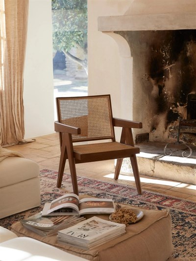 Sissi Masif Meşe ve Rattan Lounge Koltuk