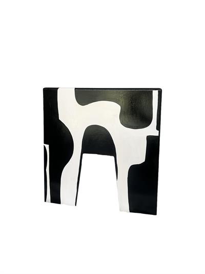 Siyah Desen Basq Ahşap Sehpa