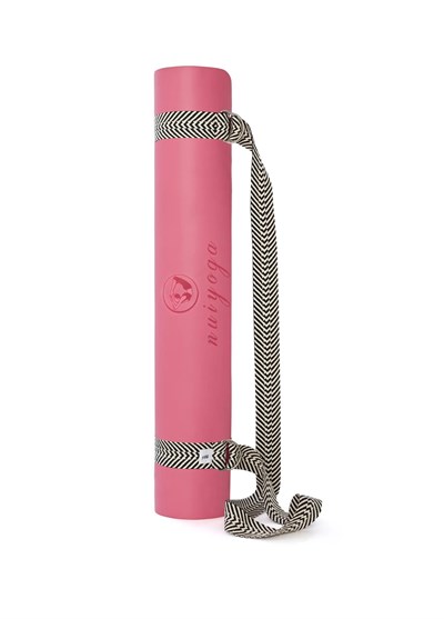 Siyah Zebra Desenli Yoga Mat Taşıma Askısı