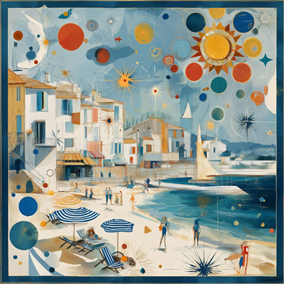 Soleil de Saint-Tropez İpek Fular | Pure Paris