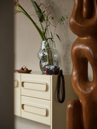 Açık Bej Çekmeceli Modern Minimalist Tasarım Konsol / Büfe