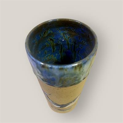 Stoneware Balina Figürlü Lacivert Bardak