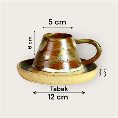 Stoneware Kahverengi Fincan Takımı