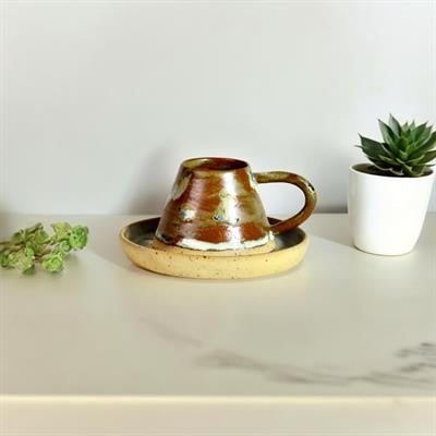Stoneware Kahverengi Fincan Takımı