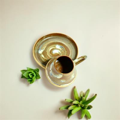 Stoneware Kahverengi Fincan Takımı