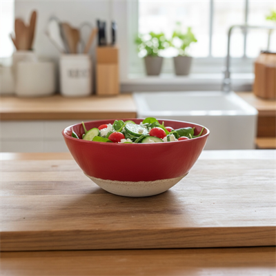 Stoneware Kırmızı Kase
