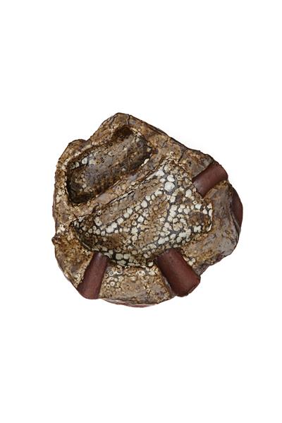 Stoneware Koyu Bordo Pütürlü Küllük