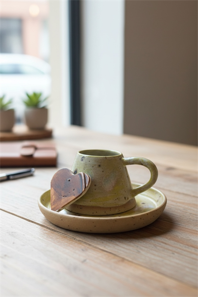 Stoneware Sarı Fincan Takımı