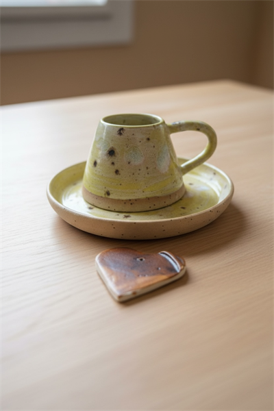 Stoneware Sarı Fincan Takımı