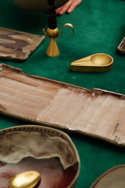 Stoneware Tırtıklı Servis ve Sunum Tabağı