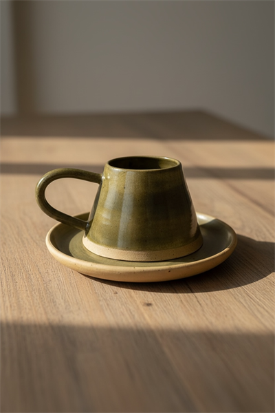 Stoneware Yağ Yeşili Fincan Takımı