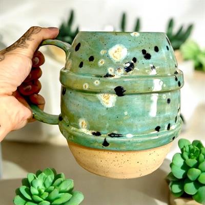 Stoneware Yeşil Bira Bardağı