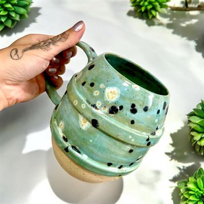 Stoneware Yeşil Bira Bardağı