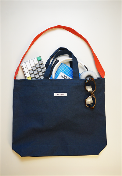 Summer Totebag - Mavi Antrasit / Kırmızı