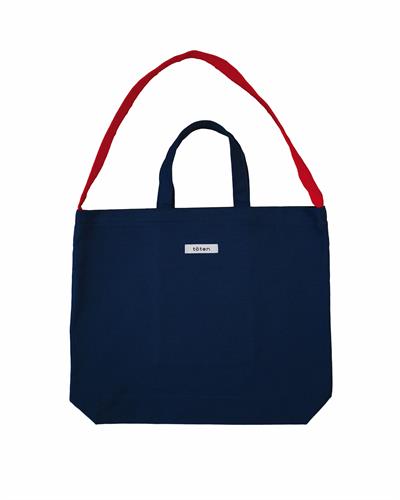 Summer Totebag - Mavi Antrasit / Kırmızı