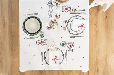 Table Setting Christmas Masa Örtüsü