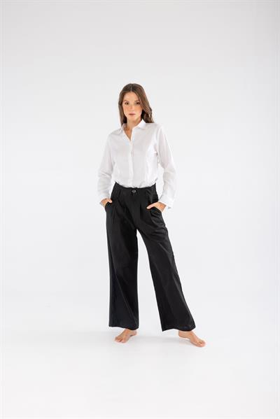 Tencel Slim Fit Kadın Beyaz Gömlek