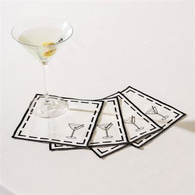 The Cocktail Club 4Lü Karışık Kokteyl Peçete Takımı