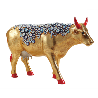 The Evil Eye Cow - El Yapımı Dekoratif İnek Figürü