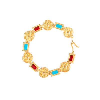 Theodora Rectangle Enamel Bileklik 