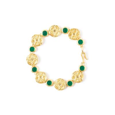 Theodora Round Enamel Bileklik