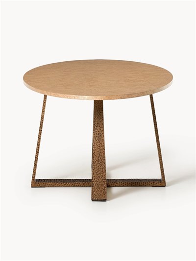 Velotti Oval Burlwood Yemek Masası Altın Ayaklı
