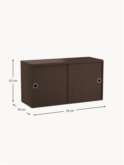 Velotti Sürgülü Kapaklı Dolap 78x30 cm