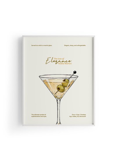 Vodka Martini Kokteyl Posteri