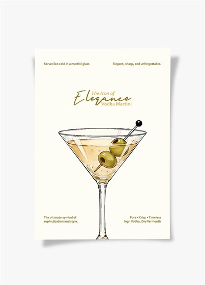 Vodka Martini Kokteyl Posteri