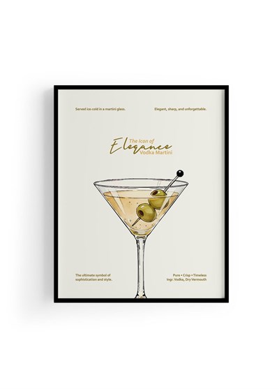 Vodka Martini Kokteyl Posteri