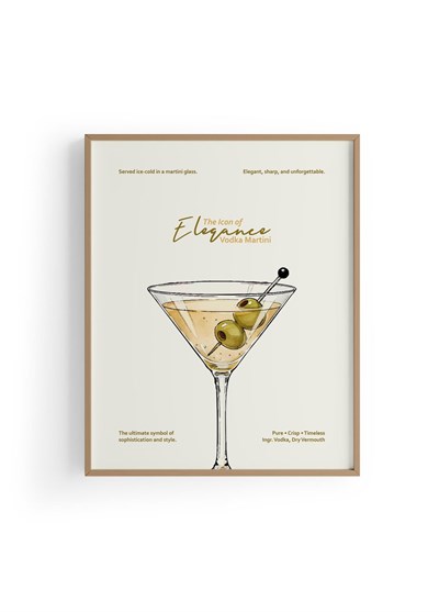 Vodka Martini Kokteyl Posteri