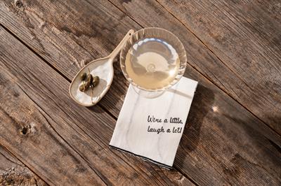 Wine a little, laugh a lot! Slogan Peçete