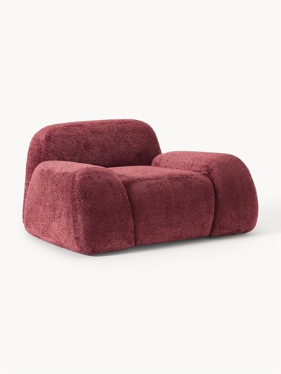 Wolke Teddy Bouclé Lounge Koltuğu Bordo