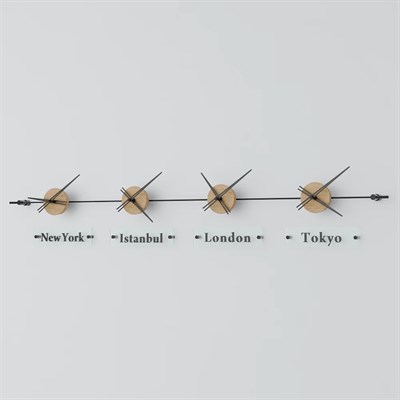 World Clock Duvar Saati