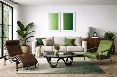 Yeşil Geçiş El Yapımı Tablo