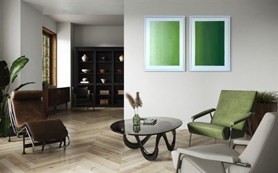 Yeşil Geçiş El Yapımı Tablo