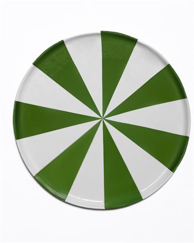 Yeşil Porselen Servis Tabağı