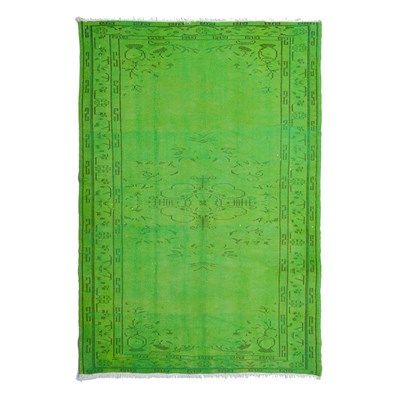 Yeşil Renk Vintage Isparta Halısı 150x230 cm