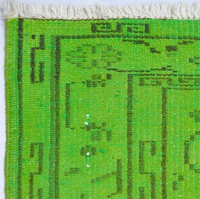 Yeşil Renk Vintage Isparta Halısı 150x230 cm